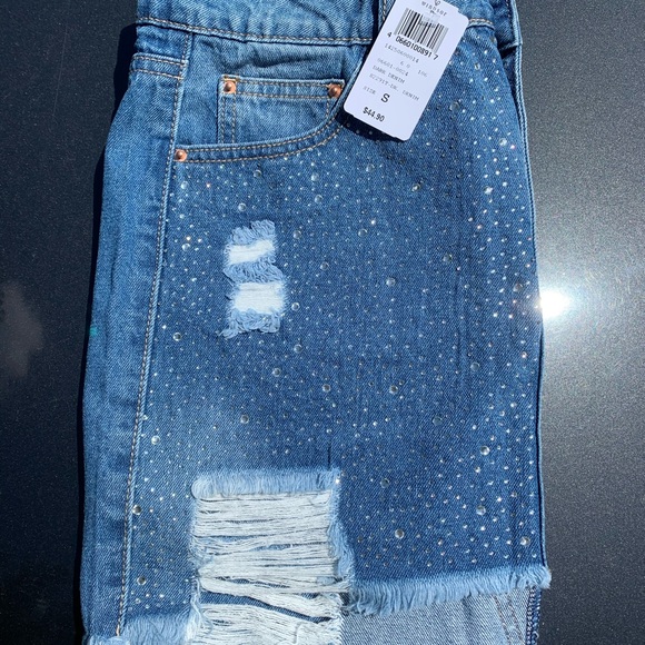 Too Glam Rhinestone mini skirt BRAND NEW - Picture 4 of 8